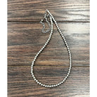 Women's Isac 20" Handmade 6 mm Silver Navajo Necklace 738086