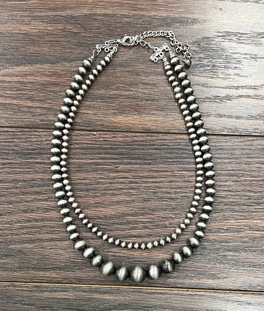 Isac Women's 16" Western Bead 2-Strand Necklace