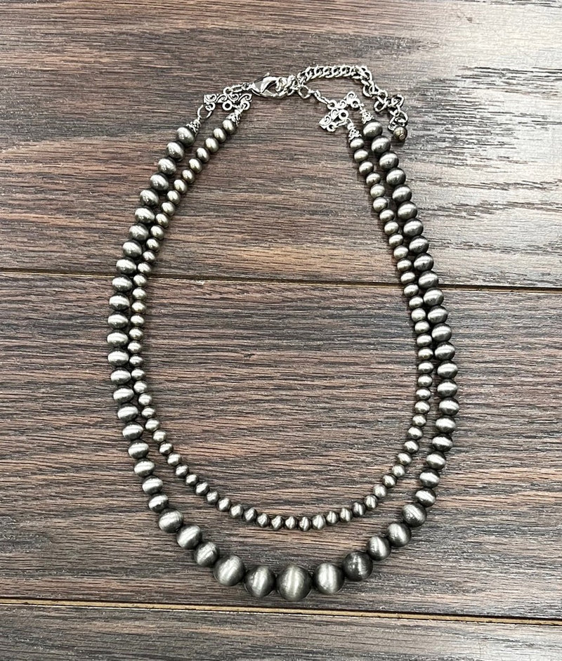Isac Women's 16" Western Bead 2-Strand Necklace