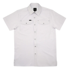 Boy's SanJac White Short Sleeve Snap Up Y-COAHUILA-S/S-WHT - Crazy House Western Wear