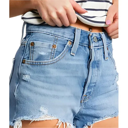 Women's Levi's 501 Original High-Rise Destructed Denim Shorts