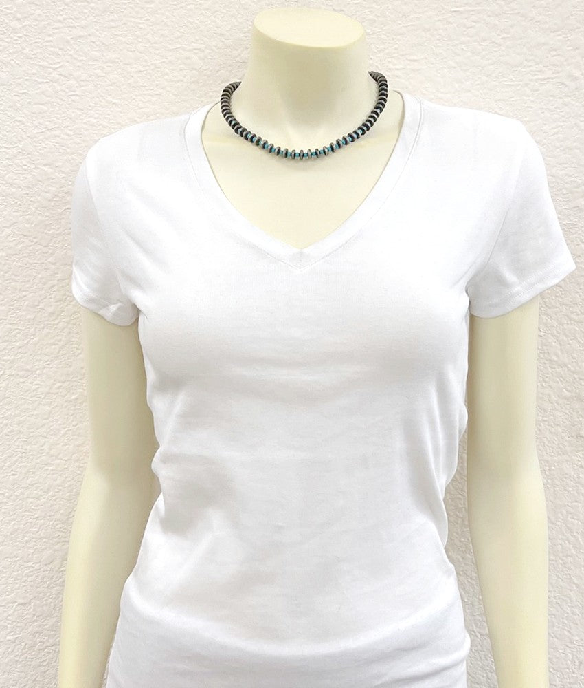 Isac Women's 16" Rondelle Western Bead Necklace 