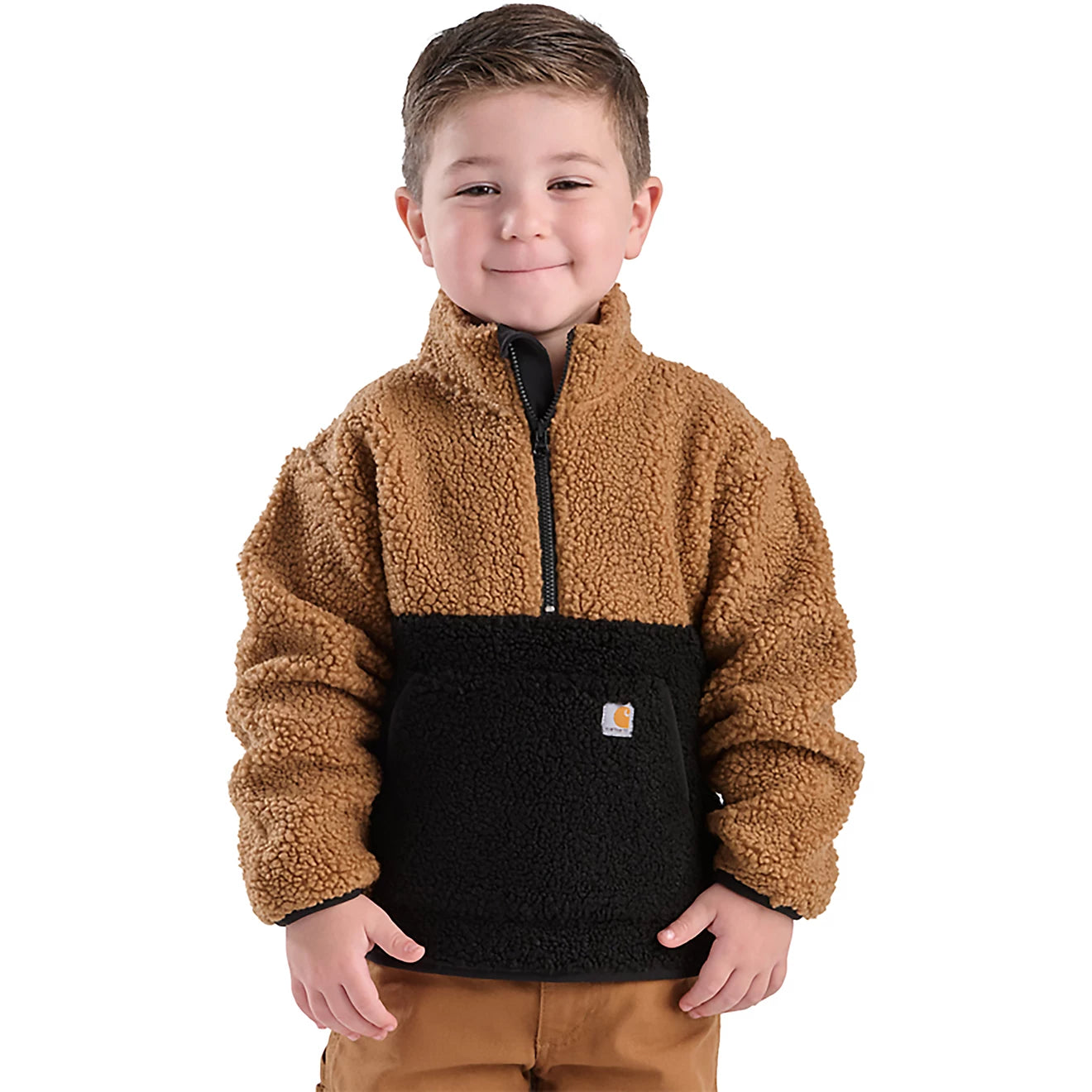 Boy's Carhartt Long Sleeve Sherpa Half-zip Sweatshirt CA6777-K01