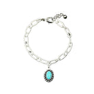 Women's Isac Adjustable Turquoise Anklet 