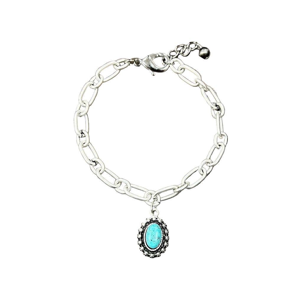 Women's Isac Adjustable Turquoise Anklet 
