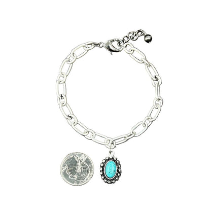 Women's Isac Adjustable Turquoise Anklet 