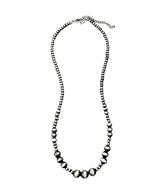 Women's Isac Handmade 30-inch Navajo Bead Necklace 