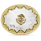 Men's Montana Silversmiths Southwest Sun Large Two Tone Belt Buckle 2190-674