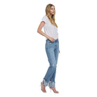 Women's Lovervet Mid Rise Cuffed Straight Jeans LV1504 - Crazy House Western Wear