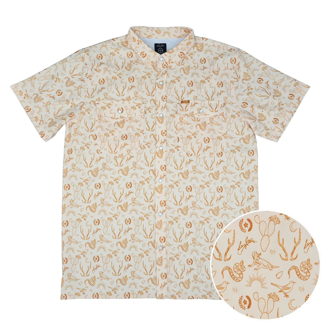 SanJac Boy's Short Sleeve Performance Pearl Snap YTH-SS-TXSUN