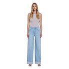 Women's Flying Monkey Super High Rise Cuffed Baggy Wide Jeans F5796 - Crazy House Western Wear