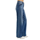 Women's Risen Jeans Tummy Control High Rise Wide Baggy Jeans RDP5951