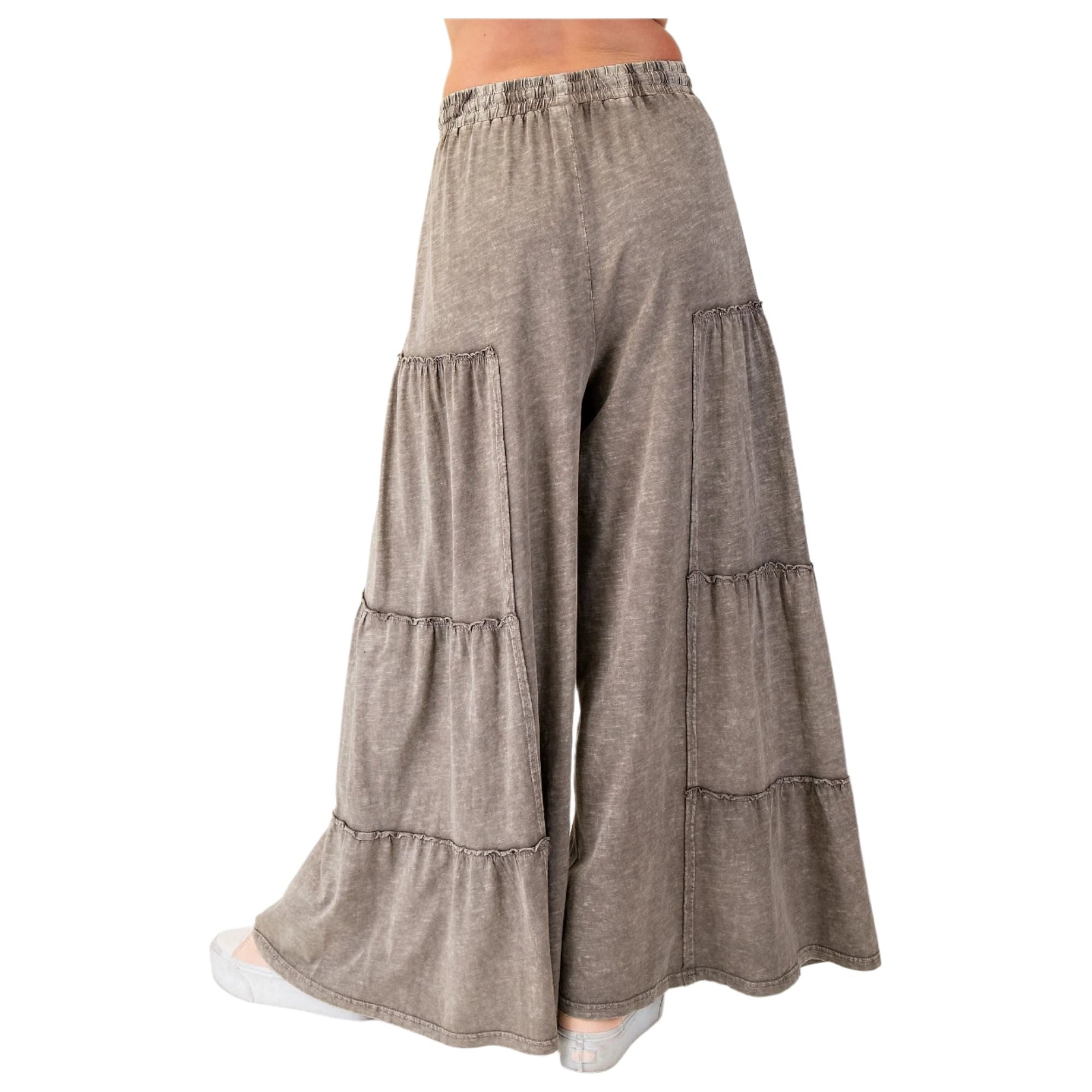 Women's Mineral Washed Tiered Pants EB56000 - Crazy House Western Wear