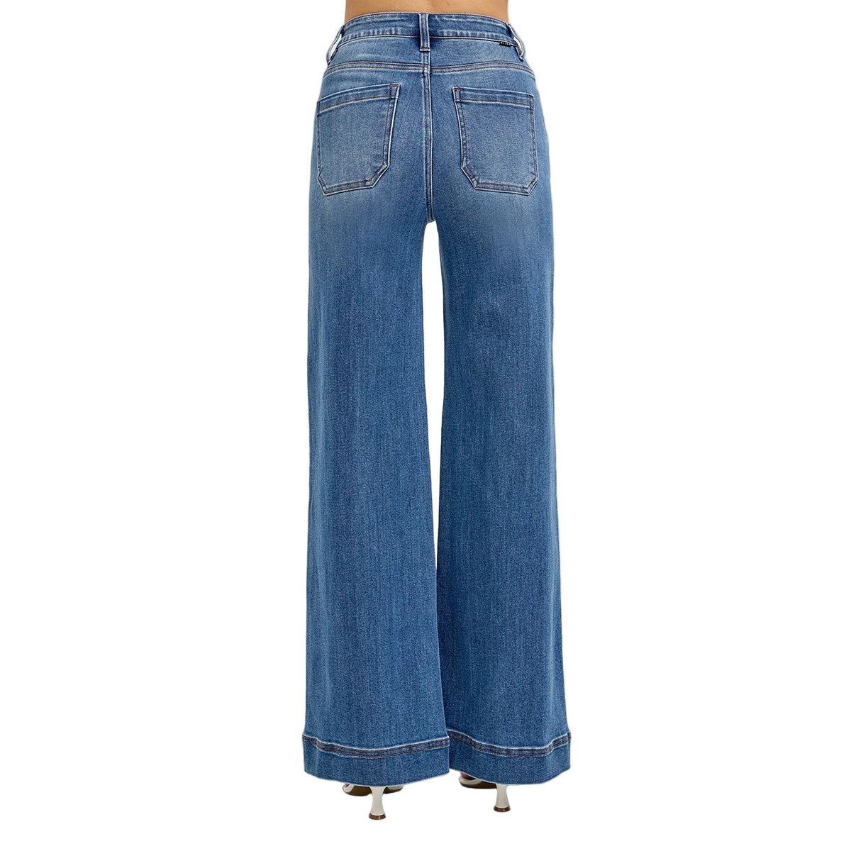Women's Tummy Control High Rise Ankle Wide Front Pintuck PWA21011