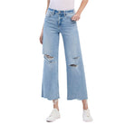 Women's Vervet High Rise Distressed Crop Wide Jeans F6001 - Crazy House Western Wear