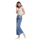 Women's Vervet High Rise Drawstring Waistband Wide Leg Jeans V3650 - Crazy House Western Wear