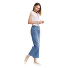 Women's Vervet High Rise Drawstring Waistband Wide Leg Jeans V3650 - Crazy House Western Wear