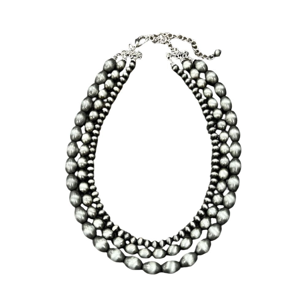 Women's Isac Handmade Oval, Round Navajo Bead Necklace 739055 - Crazy House Western Wear
