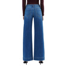 Women's Flying Monkey High Rise Trouser Hem Extreme Wide Leg Jeans F6014