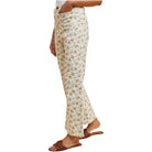 Women's Ditsy Printed Front Pocket Stretch Wide Leg Jeans AP6329 - Crazy House Western Wear