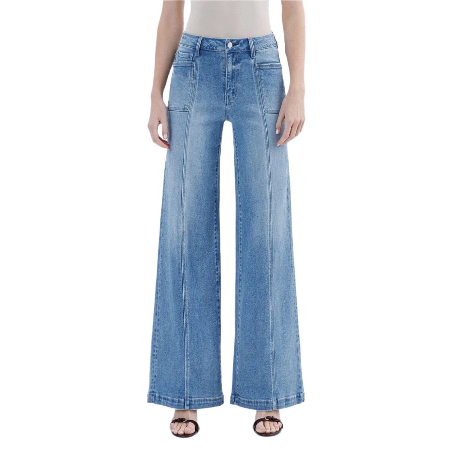 Women's Vervet High Rise Full Length Extreme Wide Leg Jeans LV1702 - Crazy House Western Wear