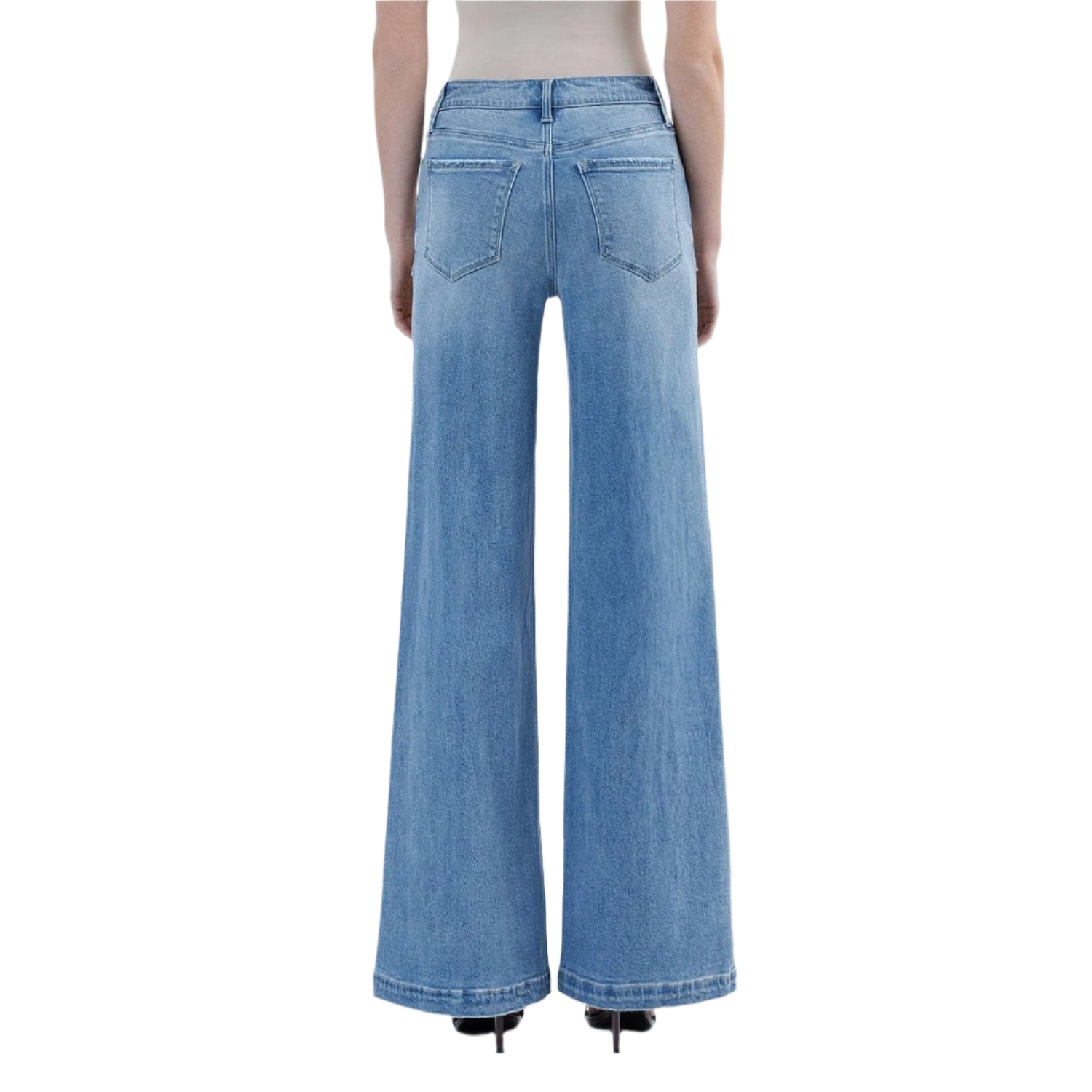 Women's Vervet High Rise Full Length Extreme Wide Leg Jeans LV1702 - Crazy House Western Wear