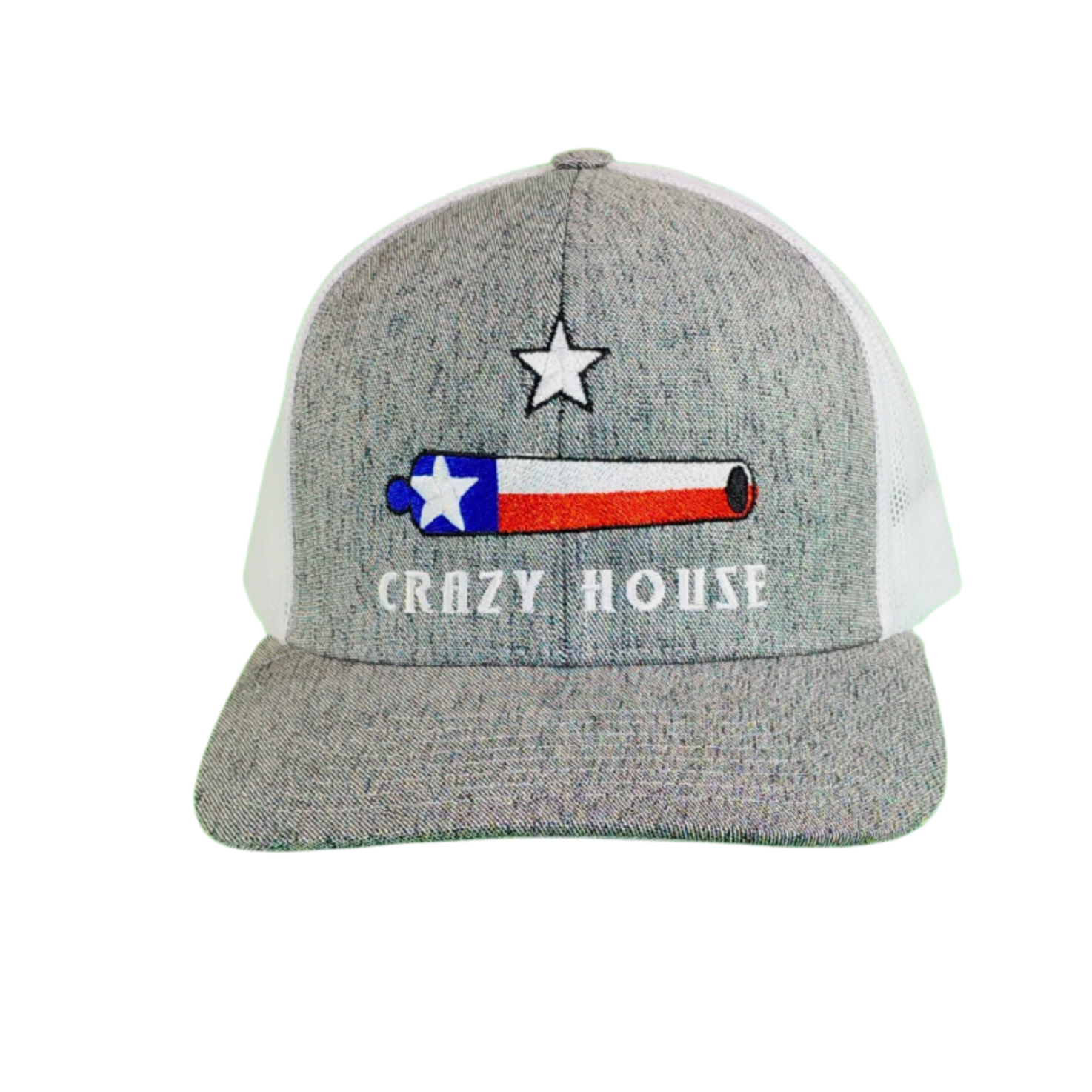 Embroidered Cannon Gray Snapback - Crazy House Western Wear