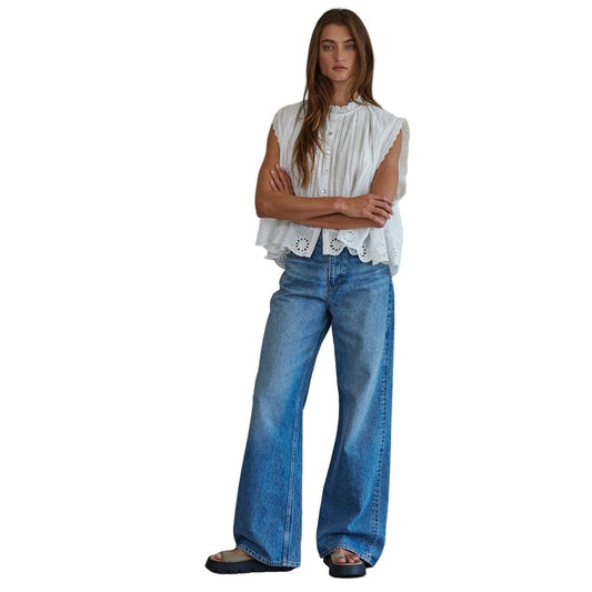 Women's Adva Eyelet Button-down Top L8162