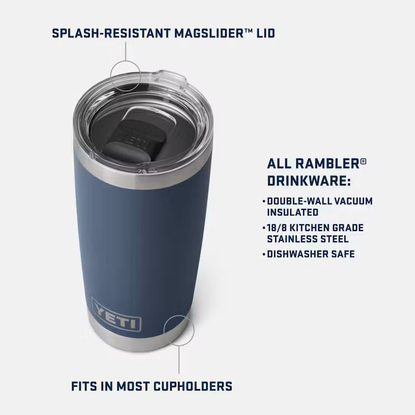 Yeti 20oz Olive/King Crab Orange Rambler Tumbler YRAM20OLVOR