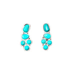 Women's Isac 1.3" Long Navajo Turquoise Stud Earrings 