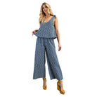 Women's Floral Embroidered Denim Set Illusion Jumpsuit TG1640 - Crazy House Western Wear