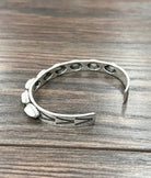Isac Women's Oval White Turquoise Cuff Bracelet