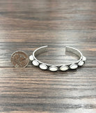 Isac Women's Oval White Turquoise Cuff Bracelet
