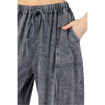 Women's Mineral Washed Terry Knit Pants EB90054 - Crazy House Western Wear