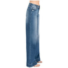 Women's Mid Rise Stretch Trouser Wide Leg Jeans P1365W - Crazy House Western Wear