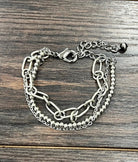 Women's Isac Silver Western Bead Strand Adjustable Bracelet 711591