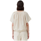 Women's Striped Side Ribbon Tie V-neck Short Shirt 41955DS - Crazy House Western Wear