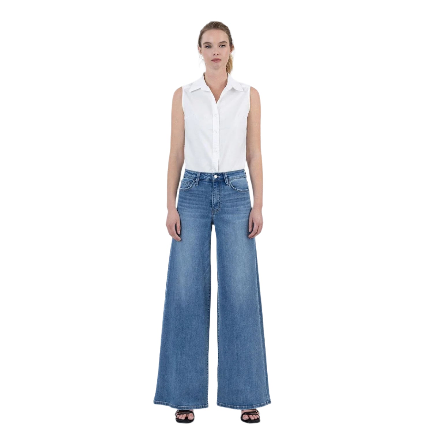 Women's Vervet High Rise Full Length Palazzo Jeans LV1703 - Crazy House Western Wear