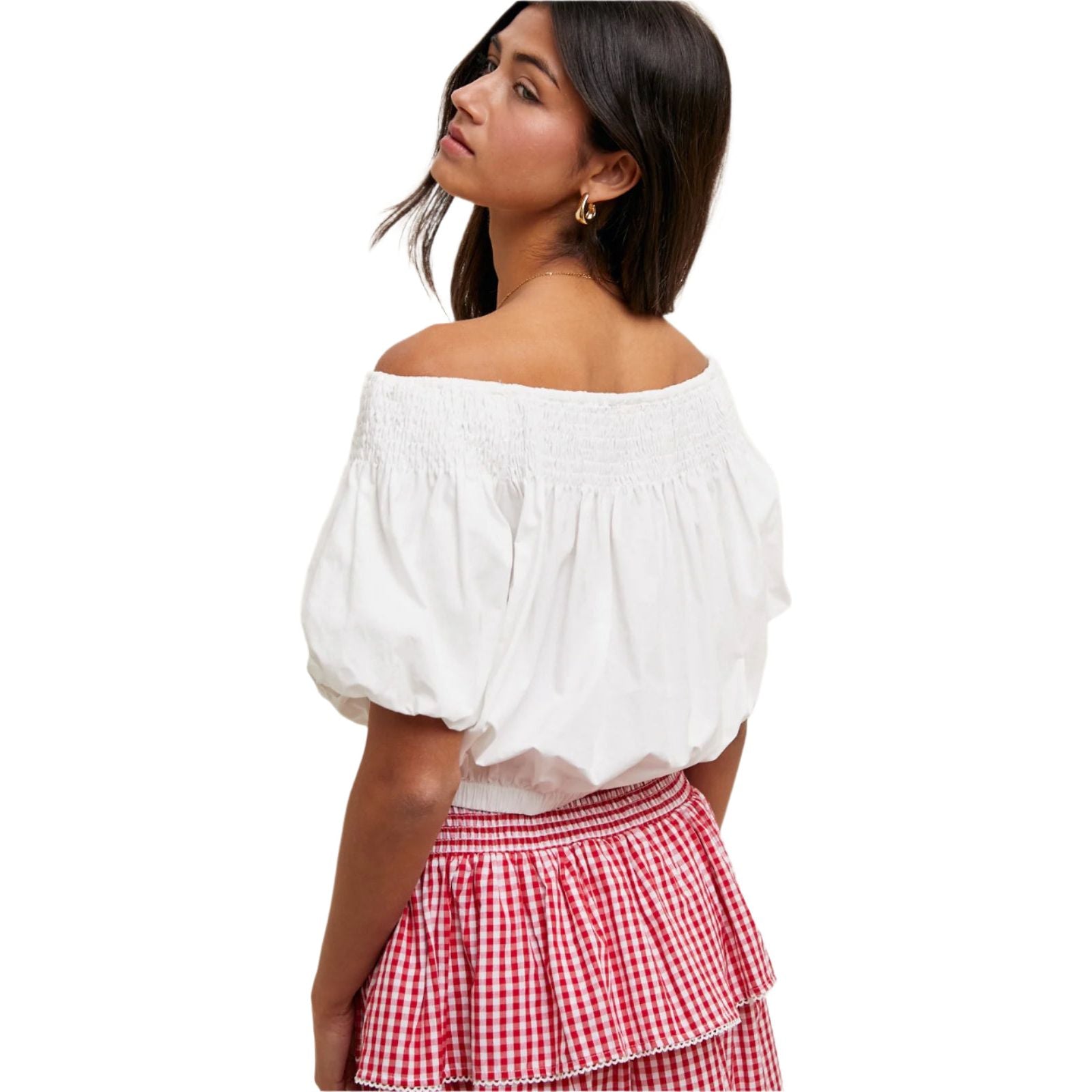 Women's Off-the-shoulder Blouse WL25-10279 - Crazy House Western Wear