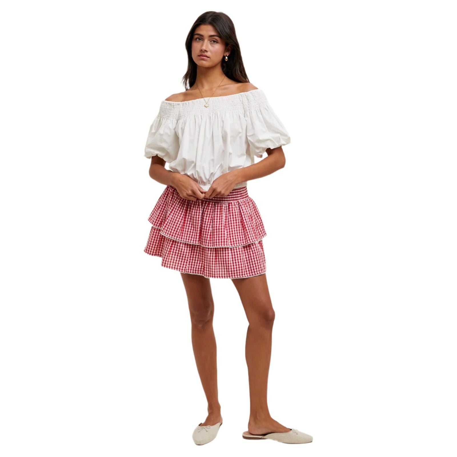 Women's Off-the-shoulder Blouse WL25-10279 - Crazy House Western Wear