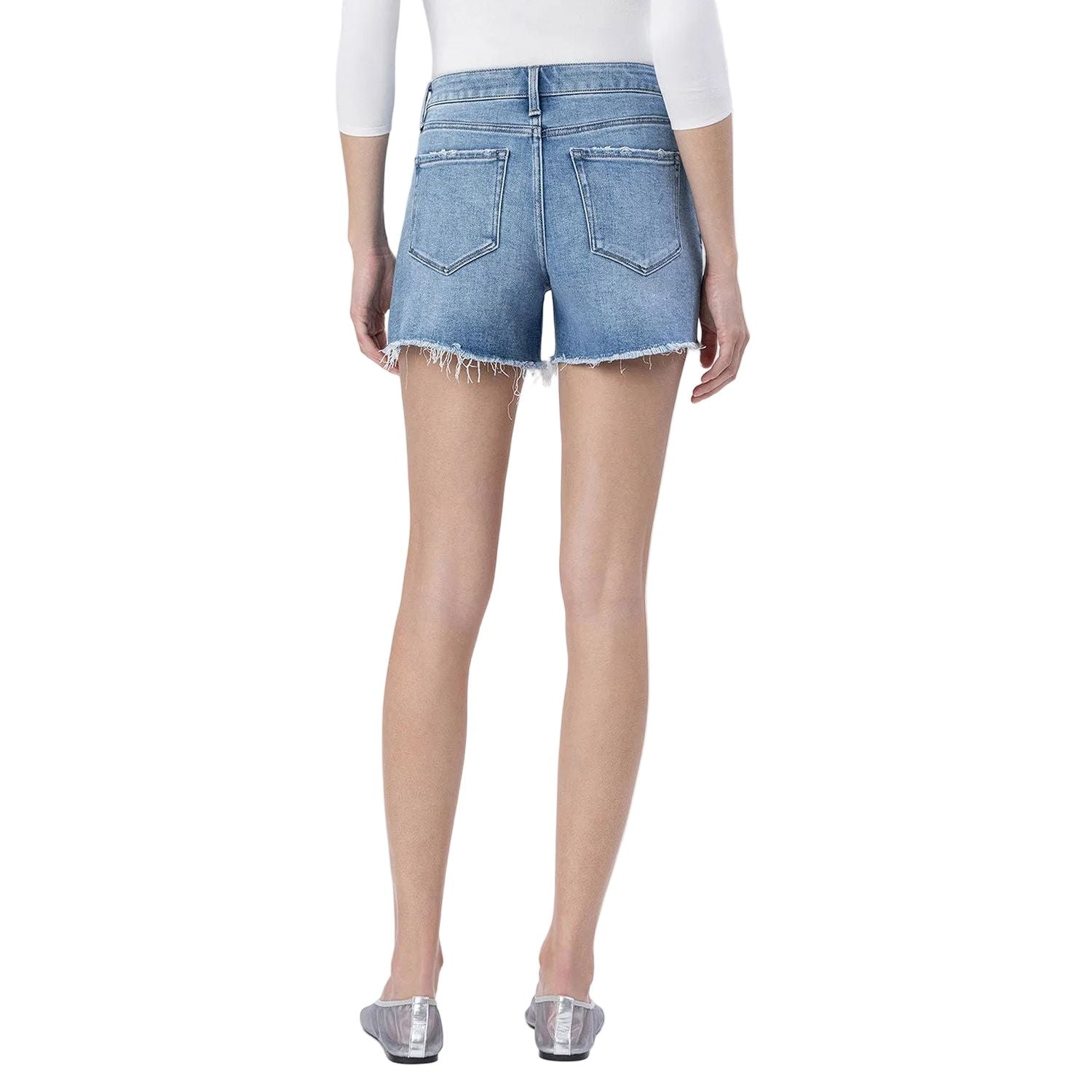 Women's Vervet High Rise Raw Hem Relaxed Denim Shorts T6752