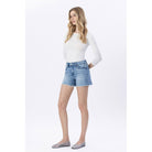Women's Vervet High Rise Raw Hem Relaxed Denim Shorts T6752