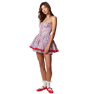 Women's Ditzy Floral Printed Corset Romper R30363R-01