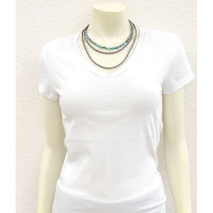 Women's Isac Trading Handmade Gemstone, Navajo Bead Necklace 739272 - Crazy House Western Wear