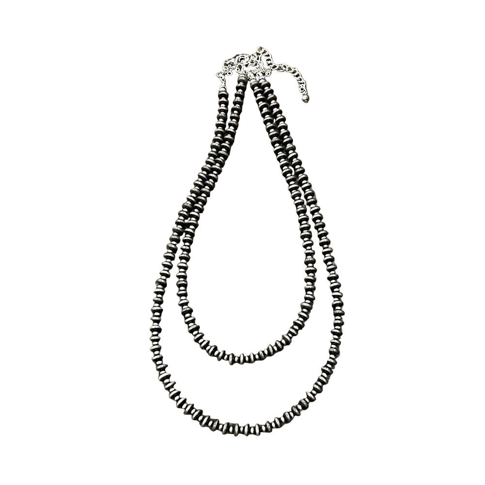 Women's Isac Handmade Rondelle Navajo Bead Necklace 