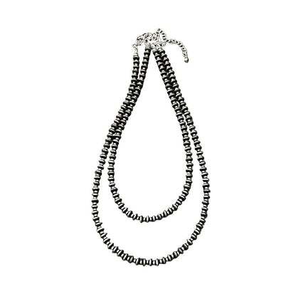 Women's Isac Handmade Rondelle Navajo Bead Necklace 