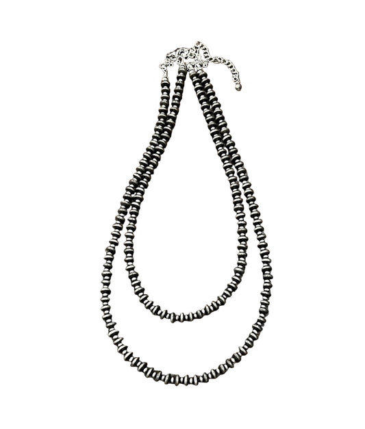 Women's Isac Handmade Rondelle Navajo Bead Necklace 