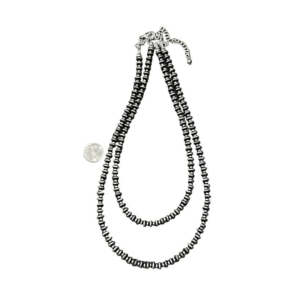 Women's Isac Handmade Rondelle Navajo Bead Necklace 