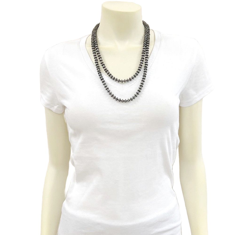 Women's Isac Handmade Rondelle Navajo Bead Necklace 