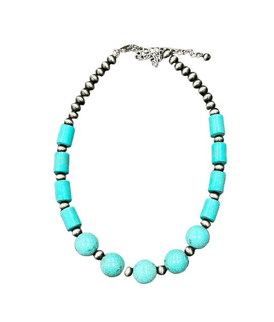 Women's Isac Handmade Synthetic Turquoise Necklace